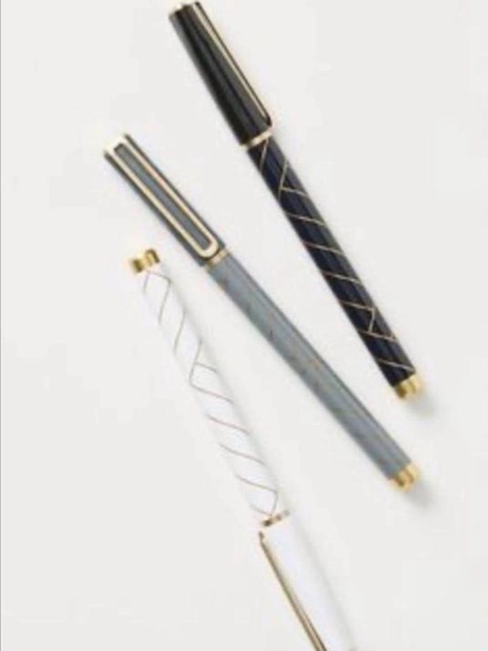 🆕 “Catalina” U Brands Slim Black, White, & Gray Felt Tip Pens! Black Ink! 💥